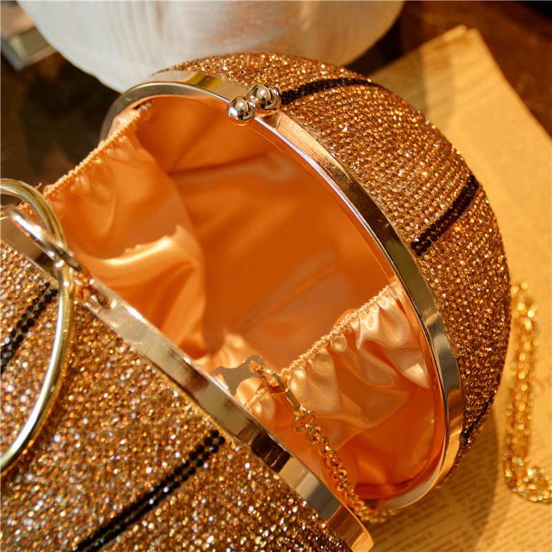 Ladies Rhinestone Ball Diagonal Bag - Image 3