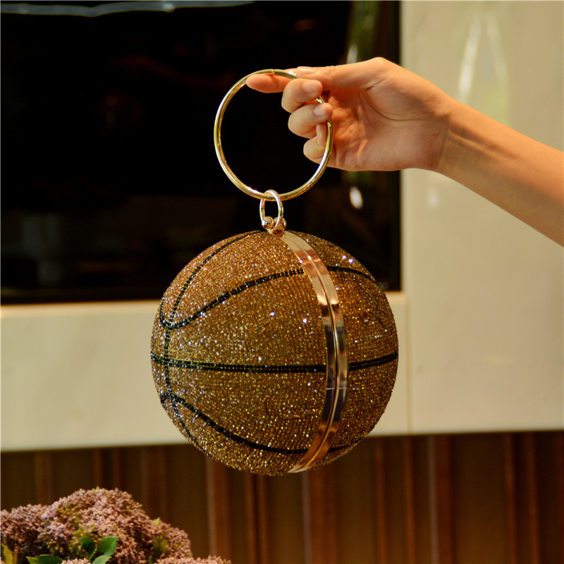 Ladies Rhinestone Ball Diagonal Bag - Image 4
