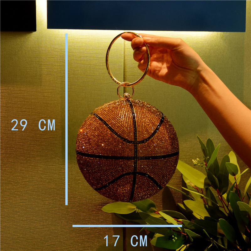 Ladies Rhinestone Ball Diagonal Bag - Image 2