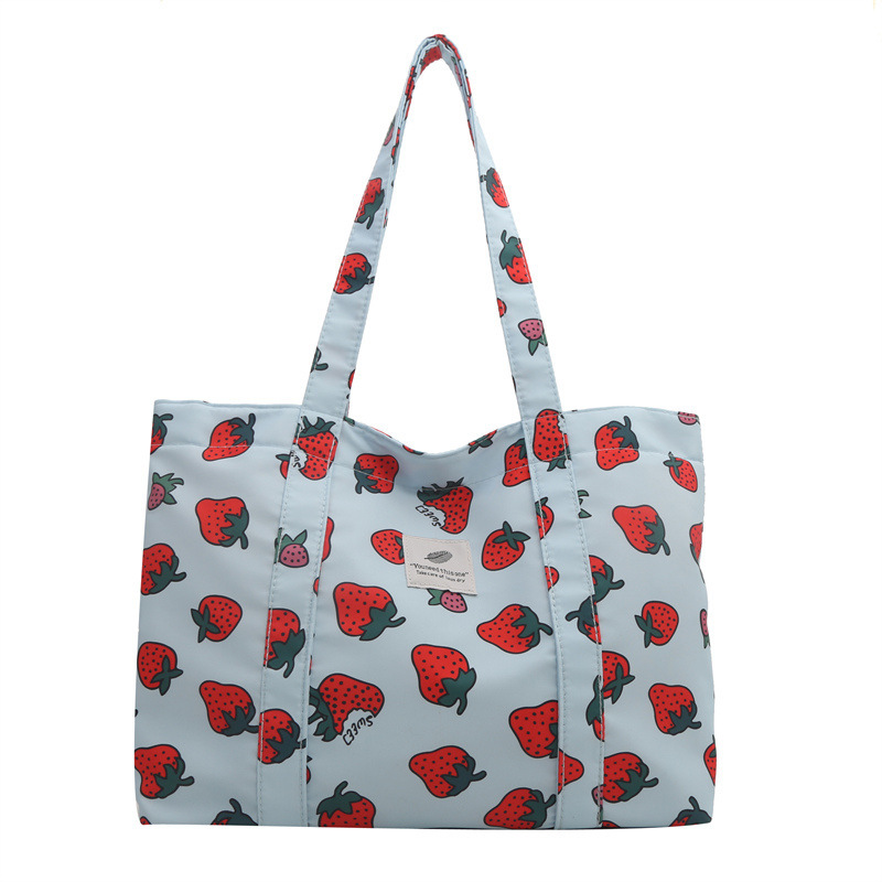 Large Capacity Floral Nylon Shoulder Bag - Image 2