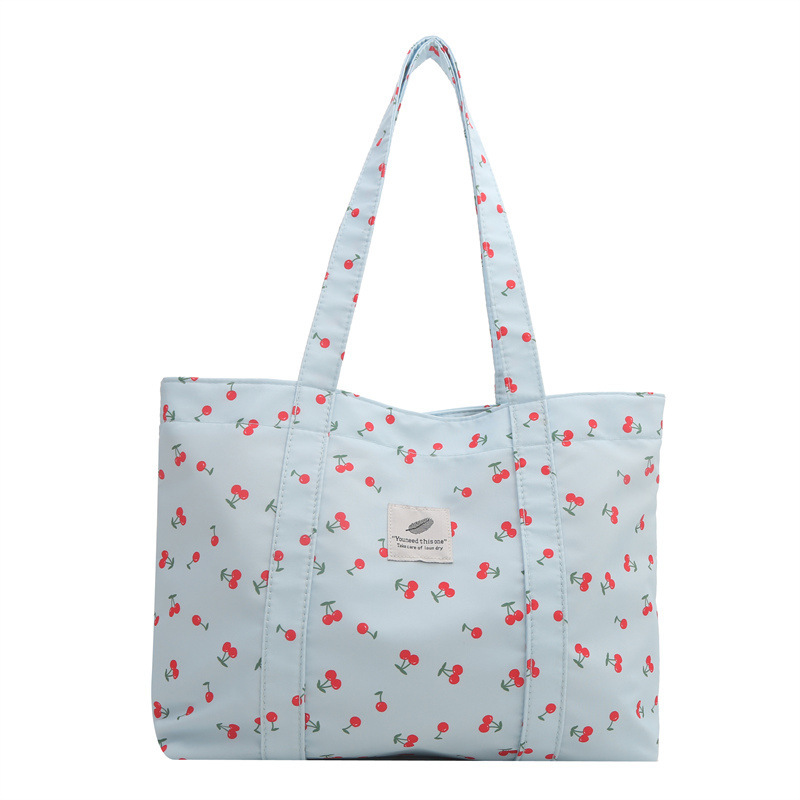 Large Capacity Floral Nylon Shoulder Bag - Image 7