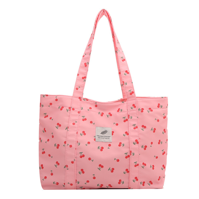 Large Capacity Floral Nylon Shoulder Bag - Image 10