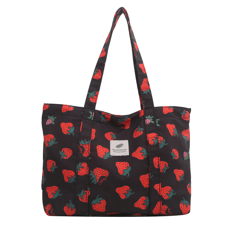 Large Capacity Floral Nylon Shoulder Bag - Image 6