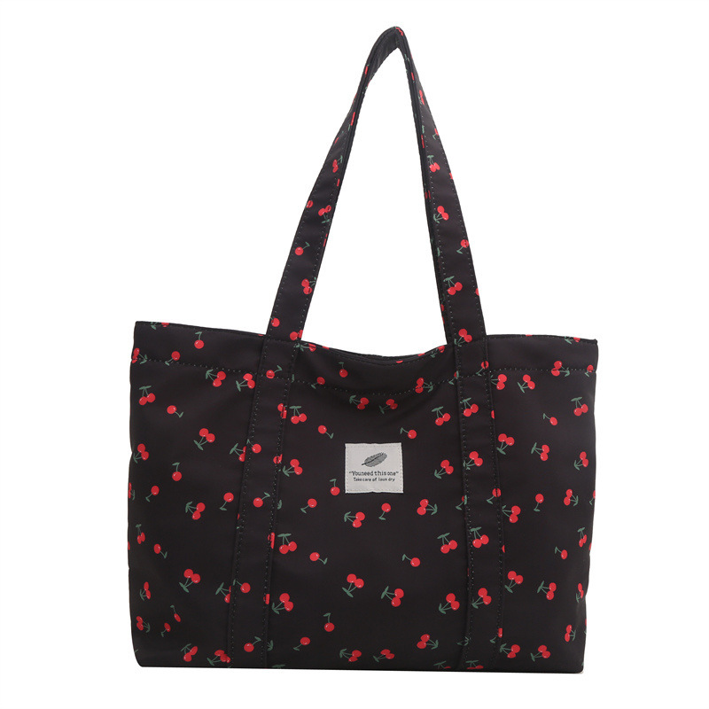 Large Capacity Floral Nylon Shoulder Bag - Image 5