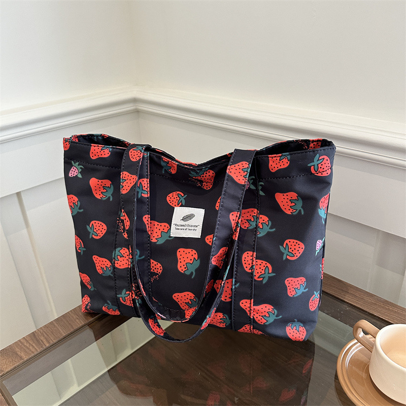 Large Capacity Floral Nylon Shoulder Bag - Image 8